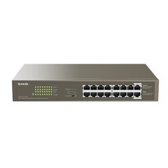 Tenda TEG1116P-16-150W-EU network switch Unmanaged Gigabit Ethernet (10/100/1000) Bronze Power over Ethernet (PoE) cena un informācija | Rūteri (maršrutētāji) | 220.lv