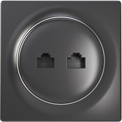 Fibaro FGWEEU-021-8 kontaktligzda 2 x RJ-45 Black cena un informācija | Elektrības slēdži, rozetes | 220.lv