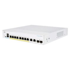 Cisco CBS250-8FP-E-2G-EU tīkla slēdzis Managed L2/L3 Gigabit Ethernet (10/100/1000) Silver cena un informācija | Komutatori (Switch) | 220.lv