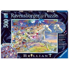 Puzle Unicorn and its butterflies Ravensburger, 500 gab. cena un informācija | Puzles, 3D puzles | 220.lv