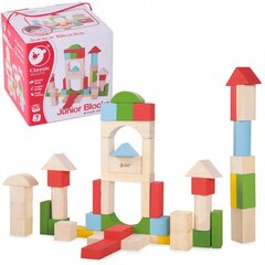 Деревянные блоки для детей Классический мир, 50 штук цена и информация | Kонструкторы | 220.lv