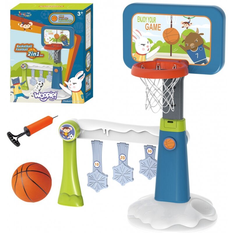 Basketbola komplekts 2in1 Woopie цена и информация | Attīstošās rotaļlietas | 220.lv
