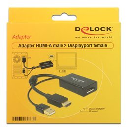 DeLOCK Adapteris HDMI to DP / 62667 cena un informācija | Adapteri un USB centrmezgli | 220.lv