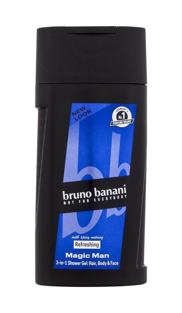 Dušas želeja vīriešiem Bruno Banani Magic Man 3in1, 250 ml цена и информация | Parfimēta vīriešu kosmētika | 220.lv