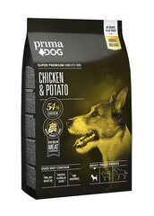 Bezglutēna sausā barība pieaugušiem miniatūru šķirņu suņiem ar vistas gaļu, PrimaDog Adult Small Breed Chicken & Potato, 4 kg цена и информация | Сухой корм для собак | 220.lv