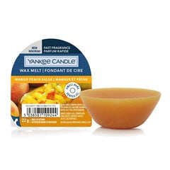 Yankee Candle Mango Peach Salsa Wax Melt (mango and peach) - Aromātiskais vasks aromlampām 22.0g cena un informācija | Sveces un svečturi | 220.lv