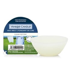 Yankee Candle Clean Cotton Wax Melt - Aromātiskais vasks aromlampām 22.0g cena un informācija | Sveces un svečturi | 220.lv