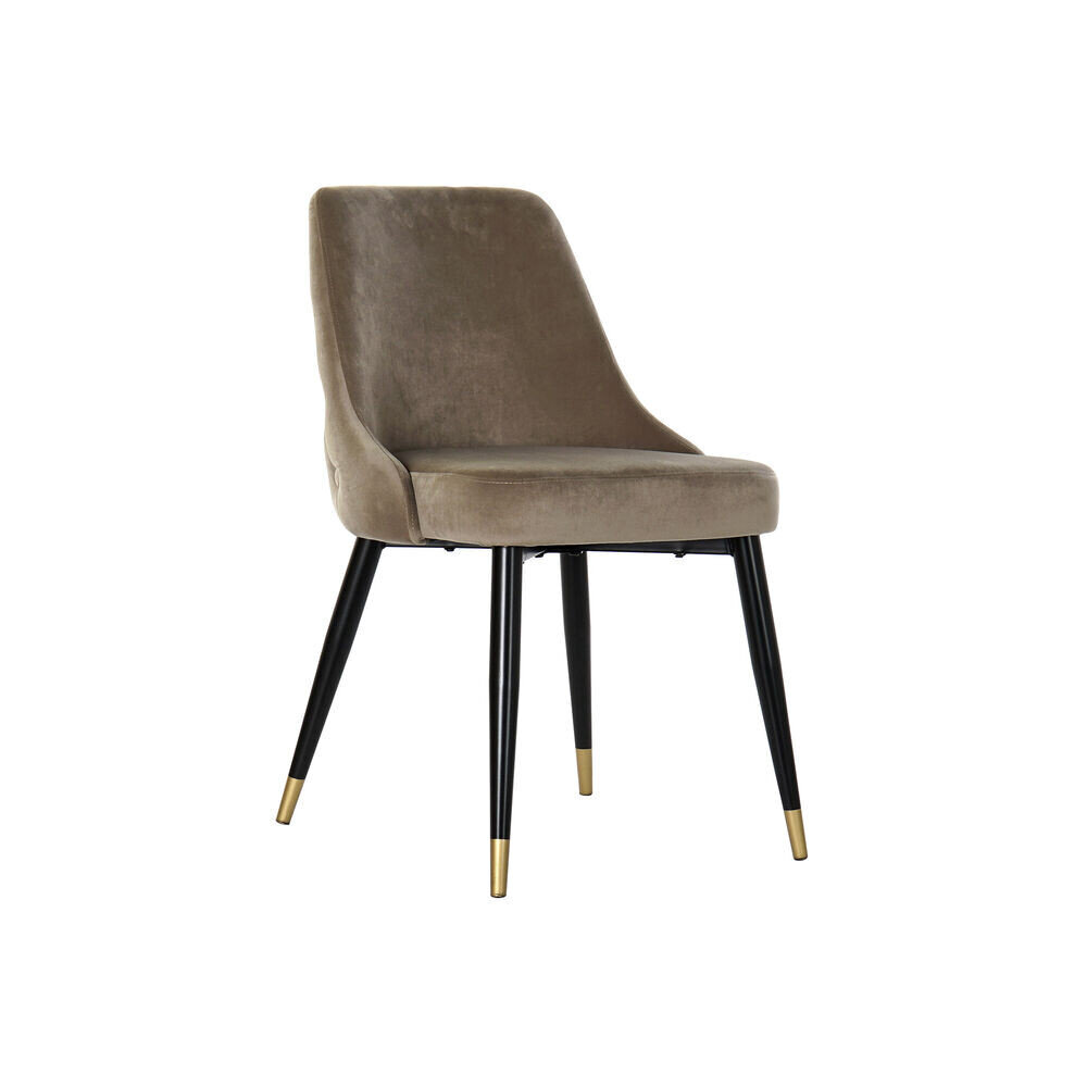 Ēdamkrēsls DKD Home Decor Black Gold Metāliski brūns poliesters (51 x 57 x 84 cm) cena un informācija | Virtuves galdi, ēdamgaldi | 220.lv