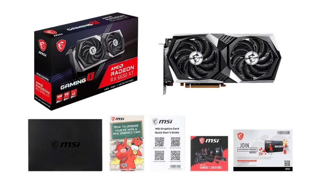 Videokarte MSI RX 6650 XT GAMING X 8GB цена и информация | Videokartes (GPU) | 220.lv