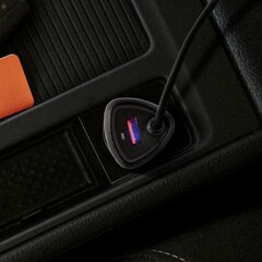 Автомобильная зарядка FORCELL CARBON USB 3.0 18W + кабель для Apple Lightning 8-pin, черная (38W) цена и информация | Зарядные устройства для телефонов | 220.lv