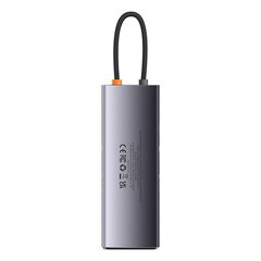 Hub 8in1 Baseus Metal Gleam Series, USB-C to 3x USB 3.0 + 2x HDMI + USB-C PD + microSD/SD cena un informācija | Adapteri un USB centrmezgli | 220.lv