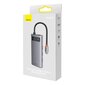 Hub 6in1 Baseus Metal Gleam Series, USB-C to 3x USB 3.0 + USB-C PD + microSD/SD цена и информация | Adapteri un USB centrmezgli | 220.lv