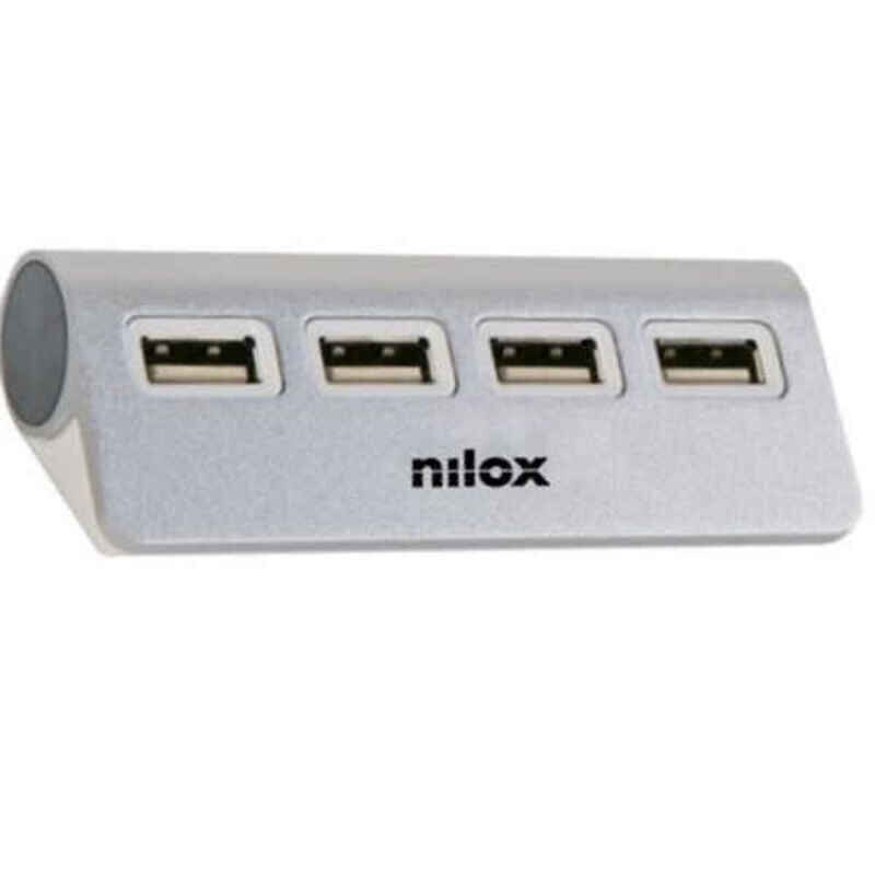 USB centrmezgls Nilox NXHUB04ALU2 cena un informācija | Adapteri un USB centrmezgli | 220.lv