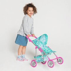 Коляска для кукол Smiki, мятный/розовый, 56 см цена и информация | Игрушки для девочек | 220.lv