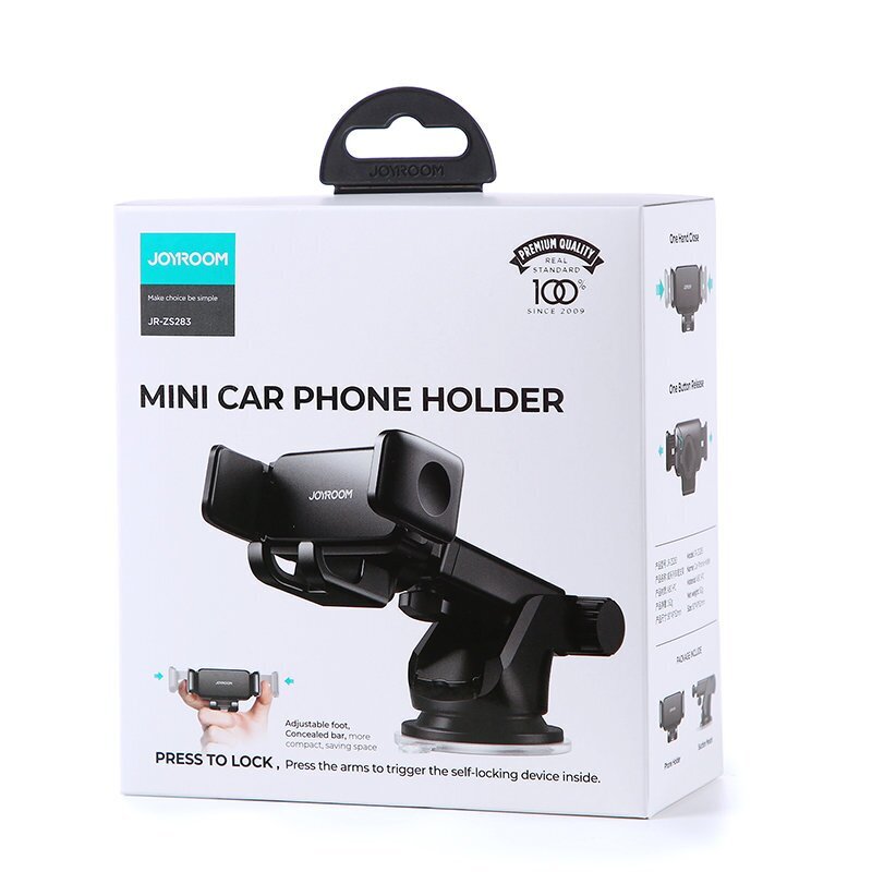 Joyroom mechanical car cockpit holder black (JR-ZS283) cena un informācija | Auto turētāji | 220.lv