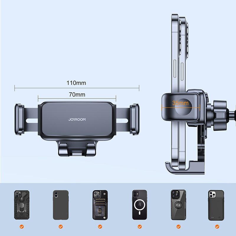 Joyroom mechanical car cockpit holder black (JR-ZS283) cena un informācija | Auto turētāji | 220.lv