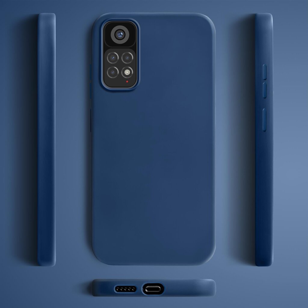 Moozy Lifestyle telefona vāciņš saderīgs ar Xiaomi Redmi Note 11, Xiaomi Redmi Note 11S – augstvērtīga silikona apvalks ar matētu virsmu un mīkstu mikrošķiedras oderi, Pusnakts zils cena un informācija | Telefonu vāciņi, maciņi | 220.lv