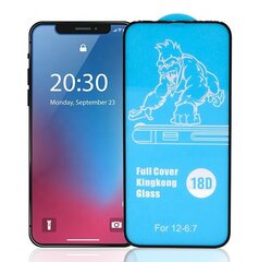 LCD aizsargstikls 18D Airbag Shockproof Xiaomi Poco X4 GT/Redmi Note 11T Pro/Redmi Note 11T Pro+ 5G melns cena un informācija | Ekrāna aizsargstikli | 220.lv