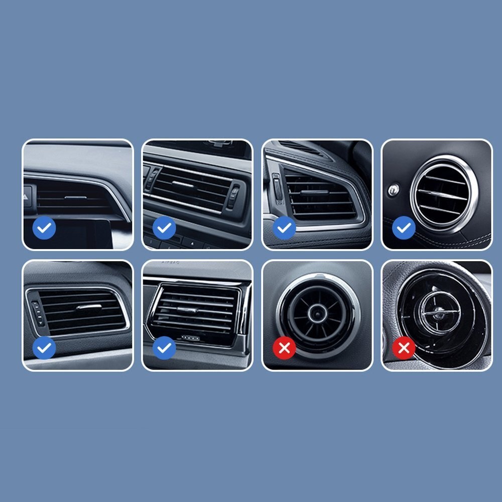 Joyroom Car Holder Qi Wireless Induction Charger 15W (MagSafe for iPhone Compatible) for Ventilation Grille Silver (JR-ZS291) cena un informācija | Auto turētāji | 220.lv
