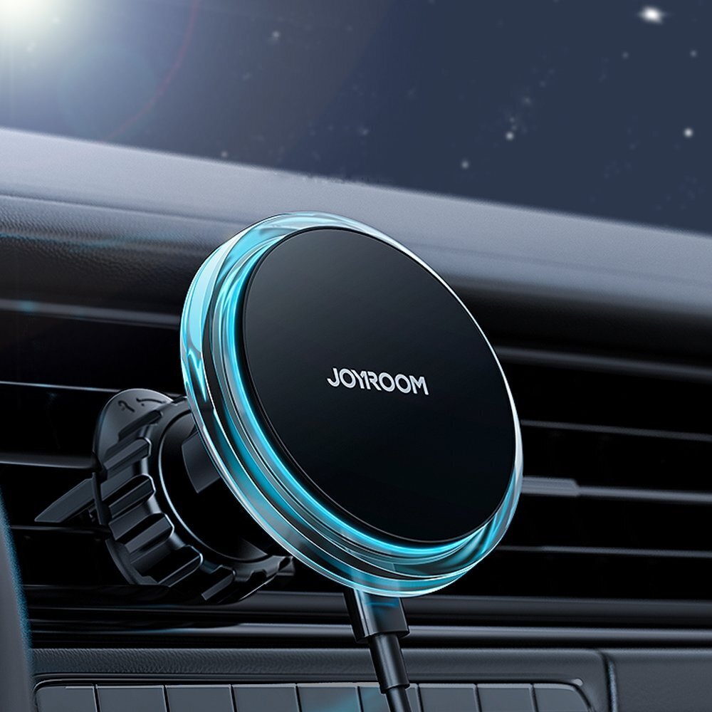 Joyroom Car Holder Qi Wireless Induction Charger 15W (MagSafe for iPhone Compatible) for Ventilation Grille Silver (JR-ZS291) цена и информация | Auto turētāji | 220.lv