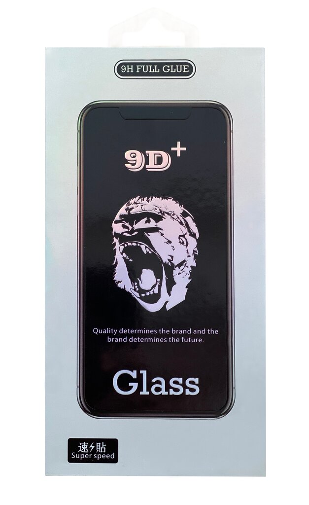 LCD aizsargstikls 9D Gorilla Apple iPhone 14 Pro Max melns cena un informācija | Ekrāna aizsargstikli | 220.lv