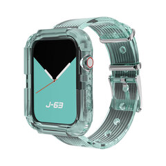 Противоударный чехол-ремешок Transparent для Apple Watch — Зеленый 44mm цена и информация | Аксессуары для смарт-часов и браслетов | 220.lv