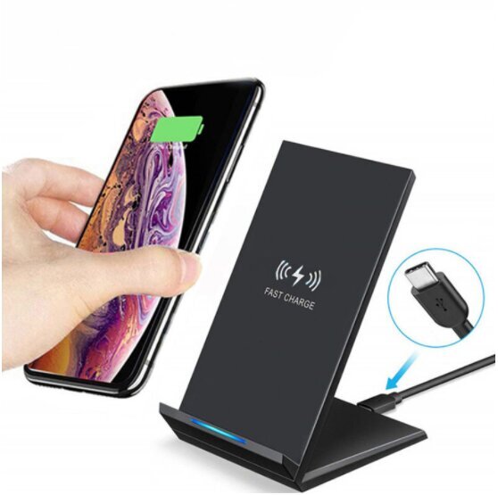 FAST CHARGE 15W USB-C indukcijas bezvadu lādētājs Apple Samsung un citiem cena un informācija | Lādētāji un adapteri | 220.lv