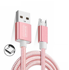 Micro USB Cable Zenwire Quick Charge 3.0 1.5m Pink Pink Priekš Samsung S4 S5 S6 S7 J3 J5 J7 Un Citiem цена и информация | Кабели для телефонов | 220.lv
