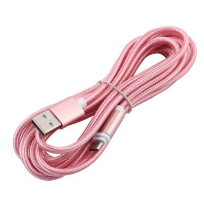 Micro USB Cable Zenwire Quick Charge 3.0 1.5m Pink Pink Priekš Samsung S4 S5 S6 S7 J3 J5 J7 Un Citiem cena un informācija | Savienotājkabeļi | 220.lv