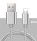 Vada USB lādētājs LIGHTNING iPad iPhone Quick Charge 3.0 1.5m cena un informācija | Savienotājkabeļi | 220.lv