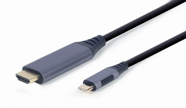 Gembird USB Type-C Male - HDMI Male 1.8m Space Grey цена и информация | Savienotājkabeļi | 220.lv