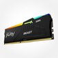 Kingston Fury Beast RGB 32 Kit (16GBx2) GB, DDR5, 4800 MHz, PC/server, Registered No, ECC No, 2x16 GB cena un informācija | Operatīvā atmiņa (RAM) | 220.lv