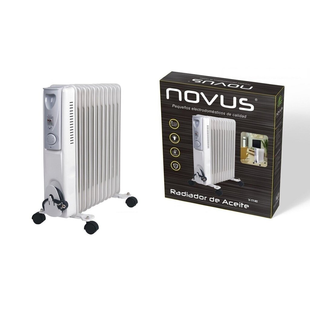 Eļļas radiotors (11 kamers) Novus V-1140 2500 W цена и информация | Apkures radiatori | 220.lv