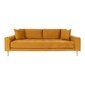 Trīsvietīgs dīvāns Lido, dzeltens cena un informācija | Dīvāni | 220.lv