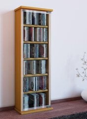 Skapītis kompaktdiskiem Classic, gaiši brūns cena un informācija | Skapji | 220.lv
