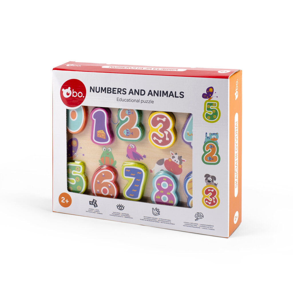 Puzle "Cipari un dzīvnieki" цена и информация | Rotaļlietas zīdaiņiem | 220.lv