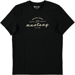 Мужская футболка Mustang, черная цена и информация | Мужские футболки | 220.lv