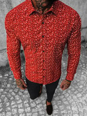 Sarkans vīriešu krekls Padol O/3722Z-48786-XL cena un informācija | Vīriešu krekli | 220.lv