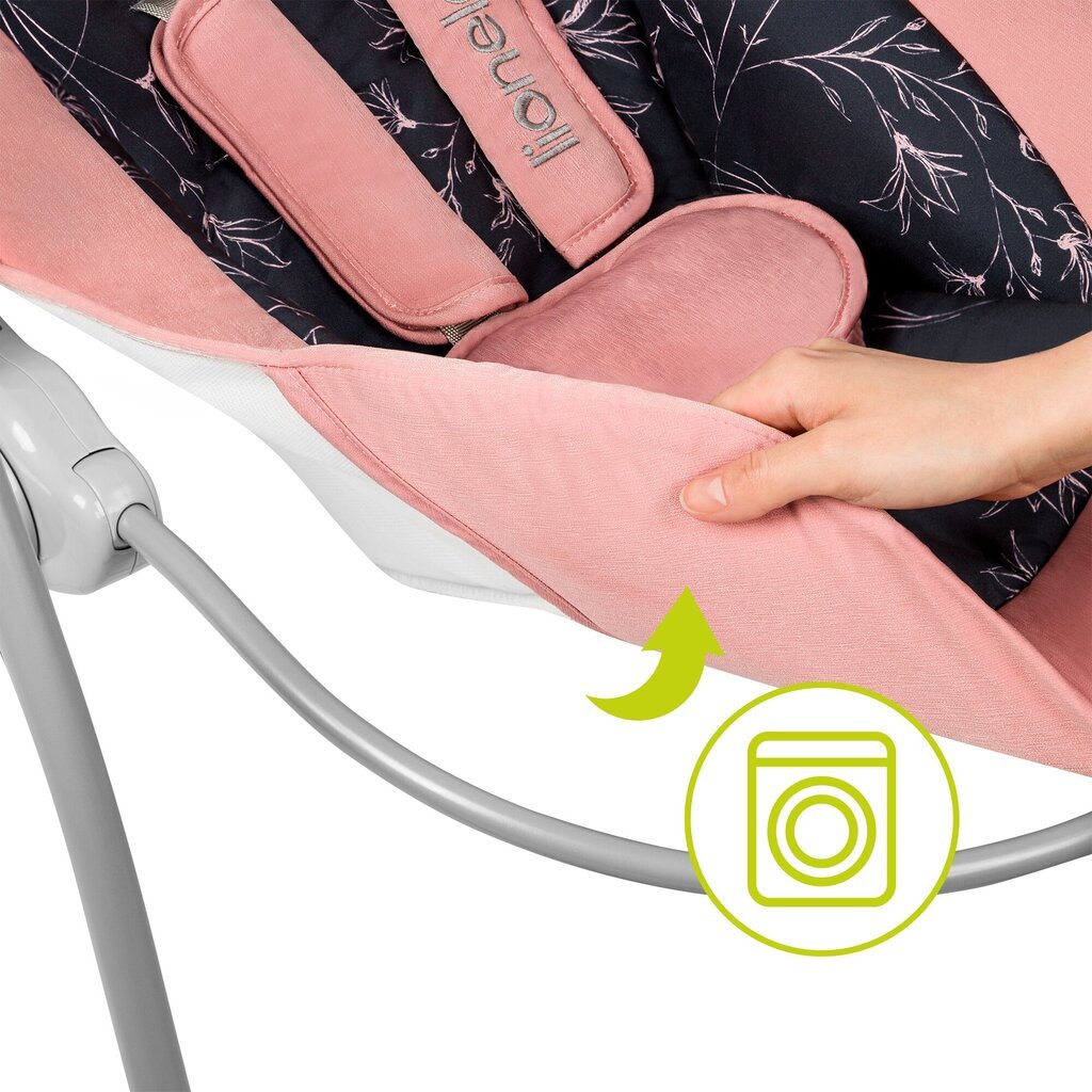 Gulta-šūpoles Lionelo Ruben, pink baby cena un informācija | Bērnu šūpuļkrēsliņi | 220.lv