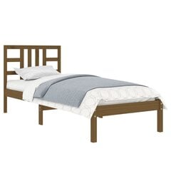 Каркас кровати, медово-коричневый, 75x190см, дерево, односпальная кровать цена и информация | Кровати | 220.lv