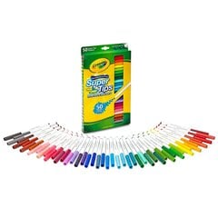 Набор маркеров, смываемых водой с супер наконечником Crayola, 50 шт. цена и информация | Принадлежности для рисования, лепки | 220.lv