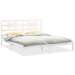 vidaXL gultas rāmis, balts, masīvkoks, 160x200 cm цена и информация | Кровати | 220.lv
