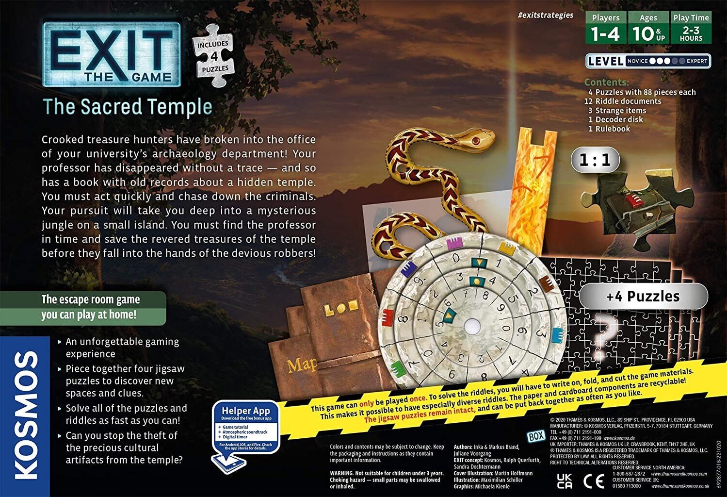 EXIT + PUZZLE: The Sacred Temple (EN) cena un informācija | Galda spēles | 220.lv