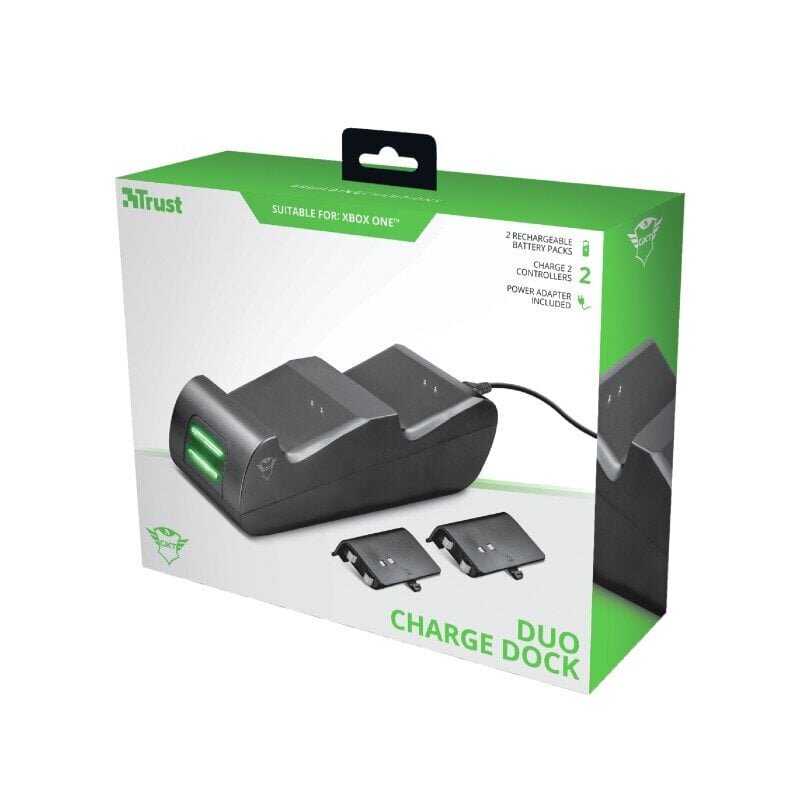 Trust GXT 247 Duo Charging Dock cena un informācija | Spēļu kontrolieri | 220.lv