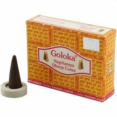 Конусообразные благовония Goloka Nag Champa Dhoop, 20 г цена и информация | Ароматы для дома | 220.lv