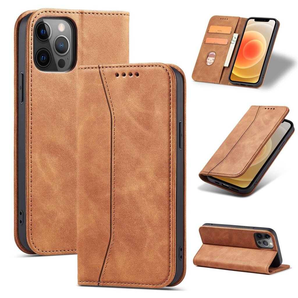 Hurtel Magnet Fancy Case paredzēts iPhone 12 Pro Max, brūns цена и информация | Telefonu vāciņi, maciņi | 220.lv