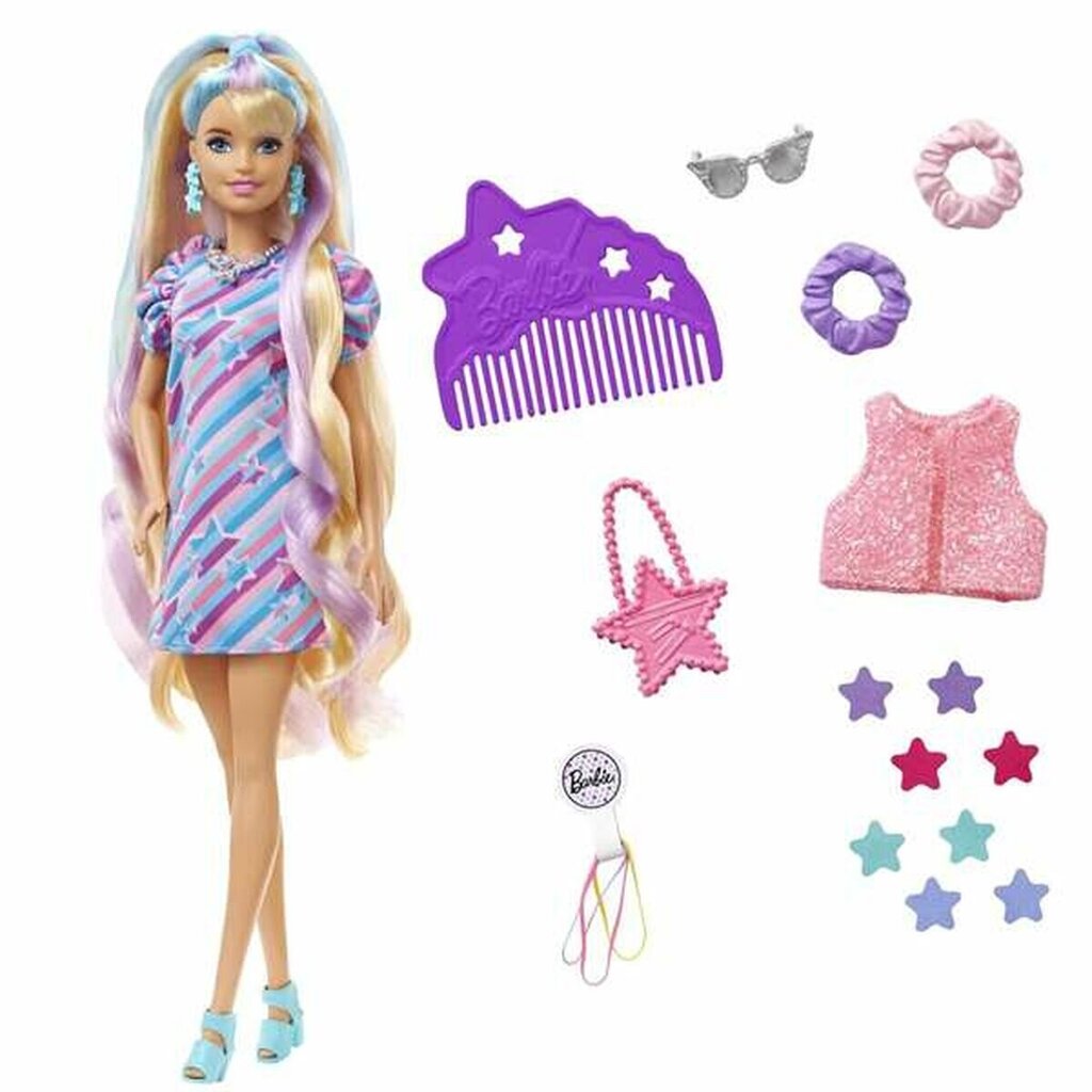 Lelle Barbie Totally Hair, 9 daļas cena un informācija | Rotaļlietas meitenēm | 220.lv