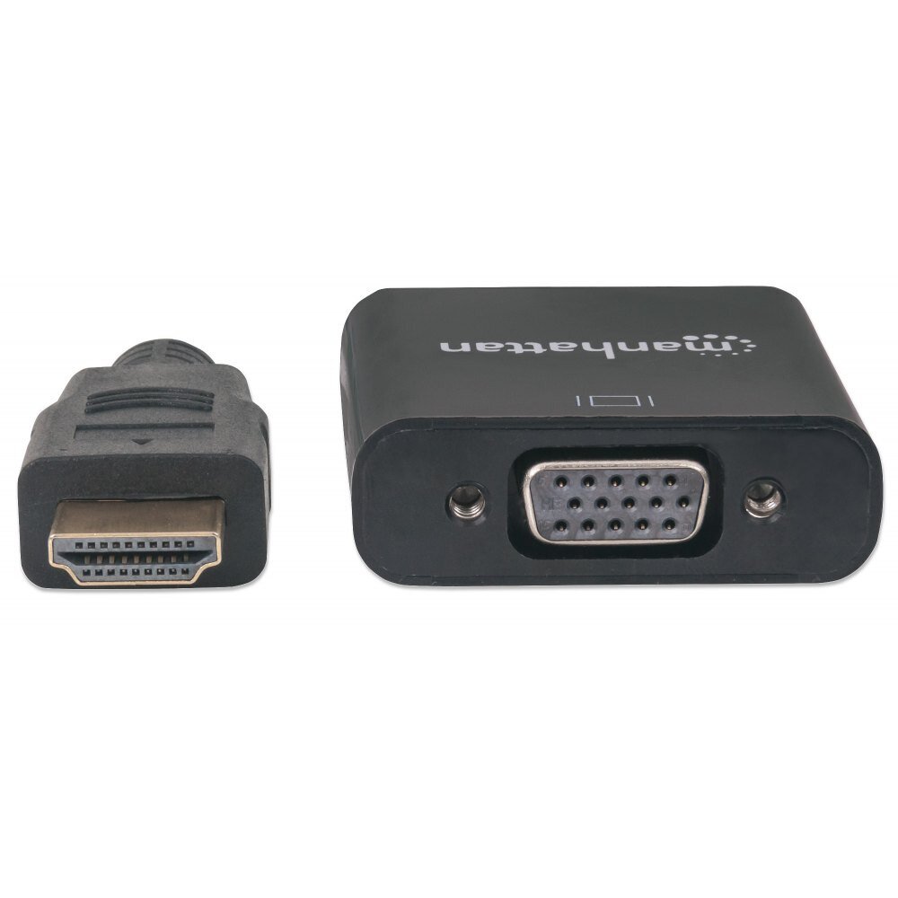 Manhattan, HDMI/VGA, 30 cm цена и информация | Adapteri un USB centrmezgli | 220.lv