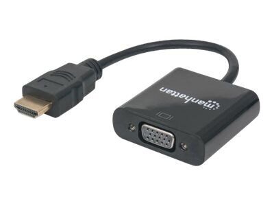 Manhattan, HDMI/VGA, 30 cm цена и информация | Adapteri un USB centrmezgli | 220.lv