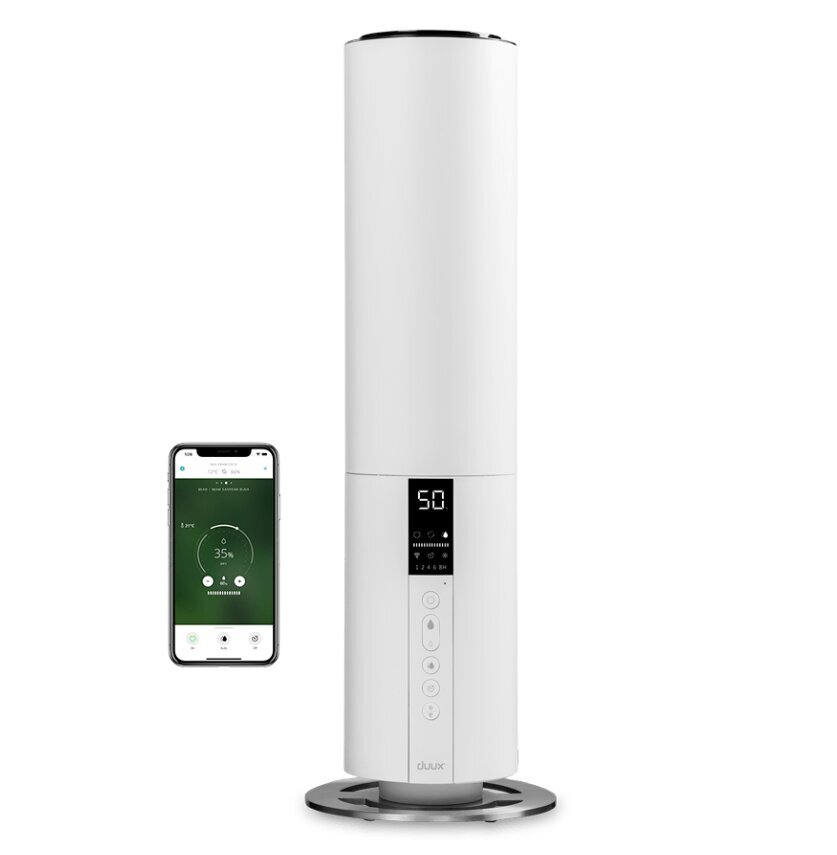 Duux Beam Smart Ultrasonic Humidifier, Gen2 27 W, Water tank capacity 5 L, Suitable for rooms up to 40 m², Ultrasonic, Humidification capacity 350 ml/hr, White cena un informācija | Gaisa mitrinātāji | 220.lv